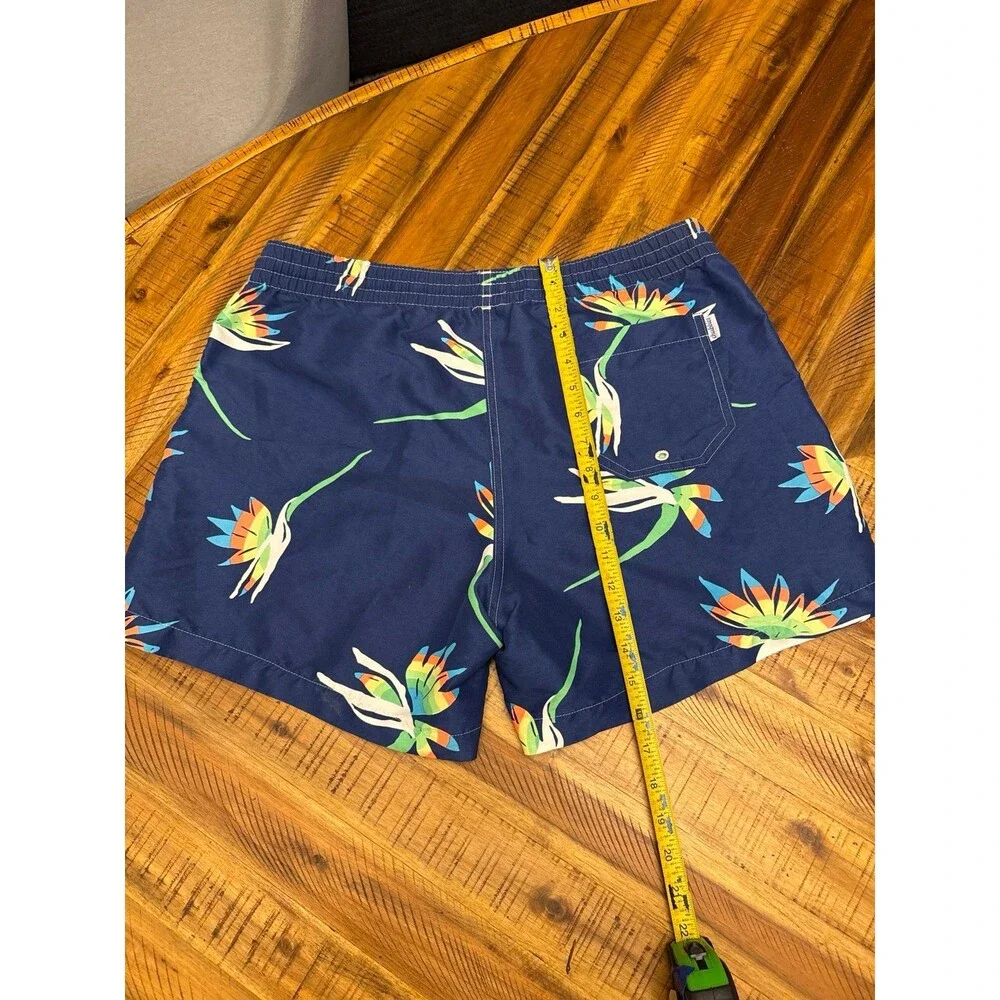 Chubbies Swim Trunks Mens XL Tagged L Navy Bird of Paradise 5” Inseam USA